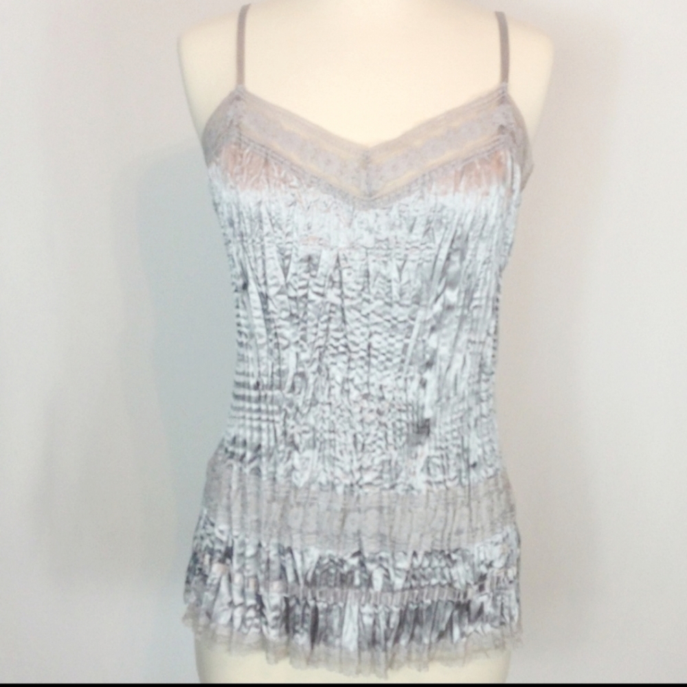 Apt 9 NWT Crinkle & Lace Tank Top